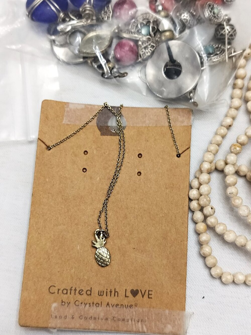 Wearable JEWELRY Lot Mixed Bag Bundle Necklaces Earrings Bracelets Silver Gold - Picture 5 of 8